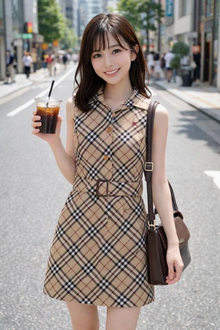 【春夏コーデ】バーバリー ワンピース ミニワンピース ミニスカート ノバチェック