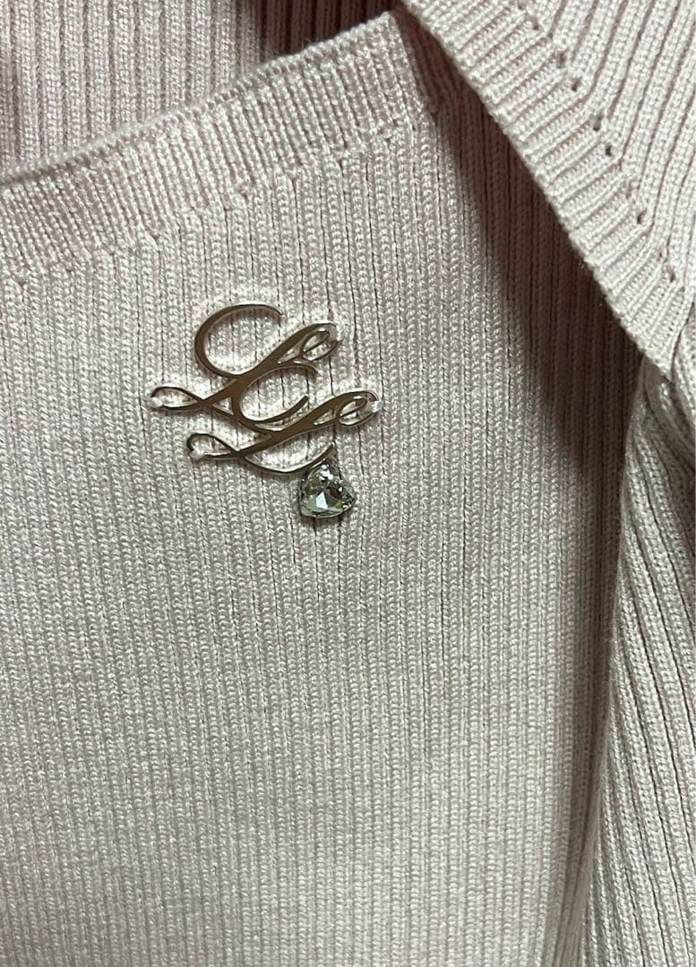 【試着のみ】lumignon ファーカフリボンニットワンピース