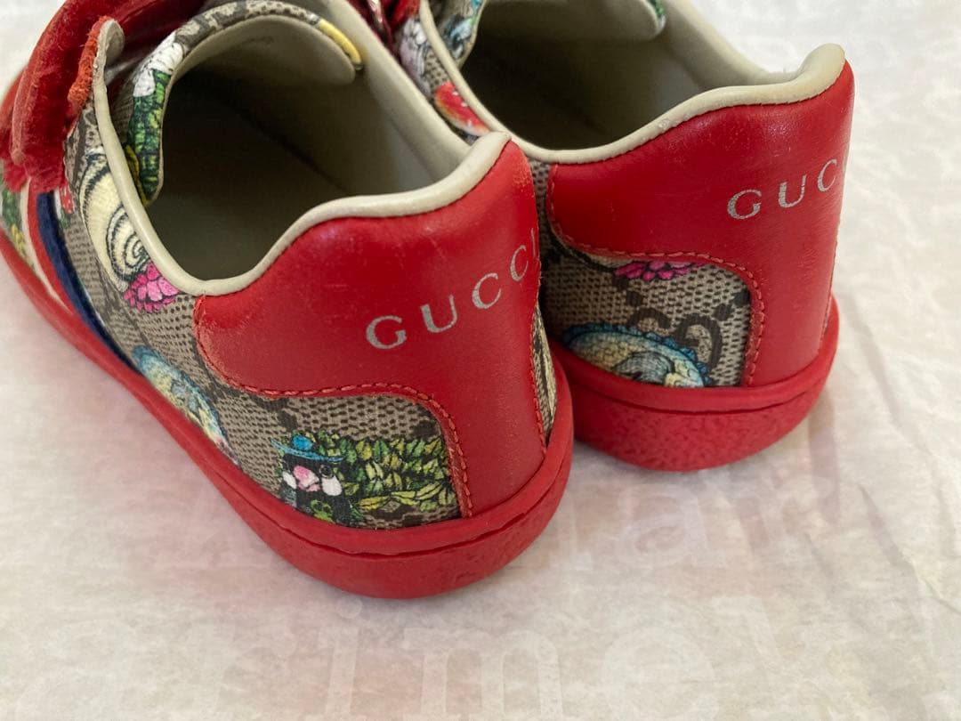 GUCCI グッチ x ヒグチユウコ　スニーカー　16.5cm キッズ レッド