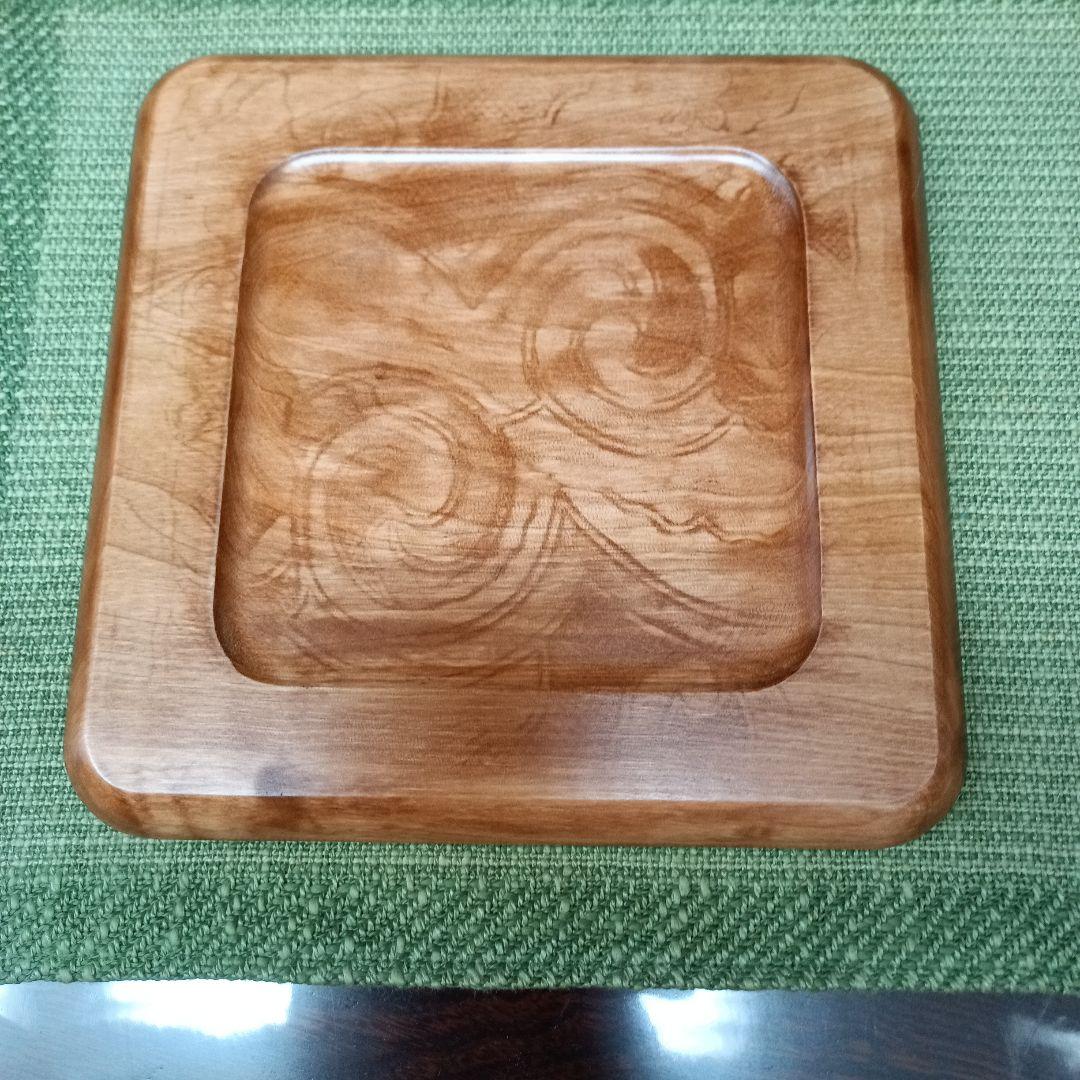 アイヌ彫り角盆8寸　最終価格