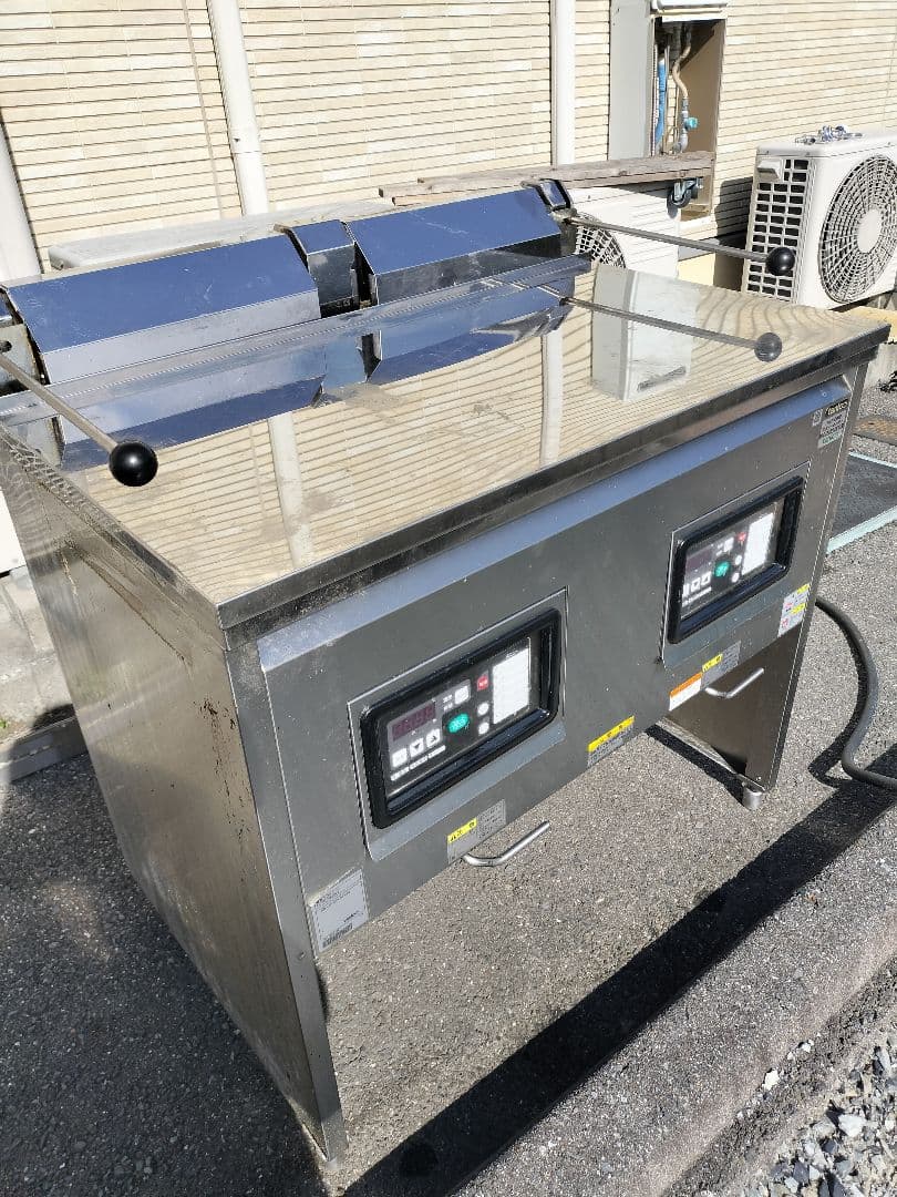 業務用　電気　フライヤー　18L　2層 動力　三相200