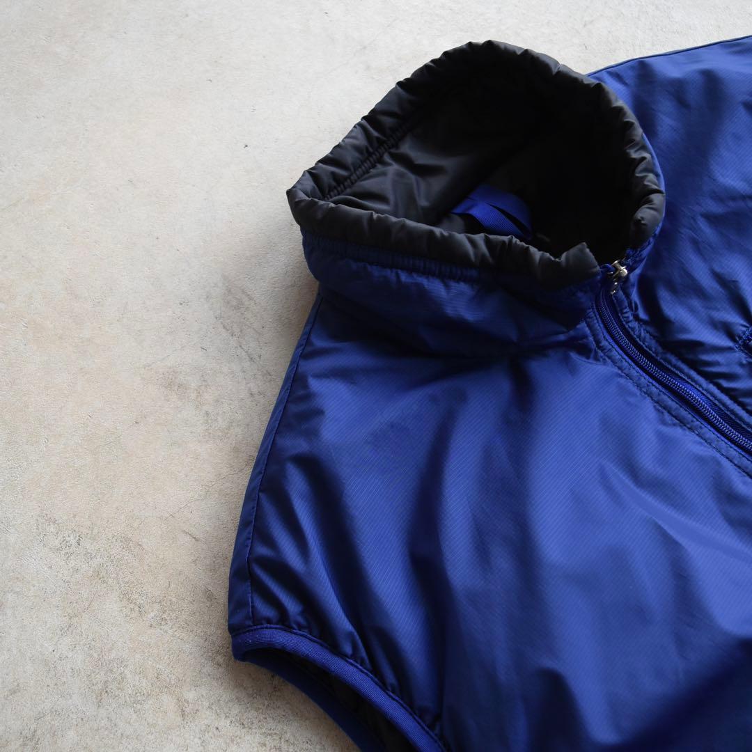 90s パタゴニア パフボールベスト L ブルー×ブラック ヴィンテージ