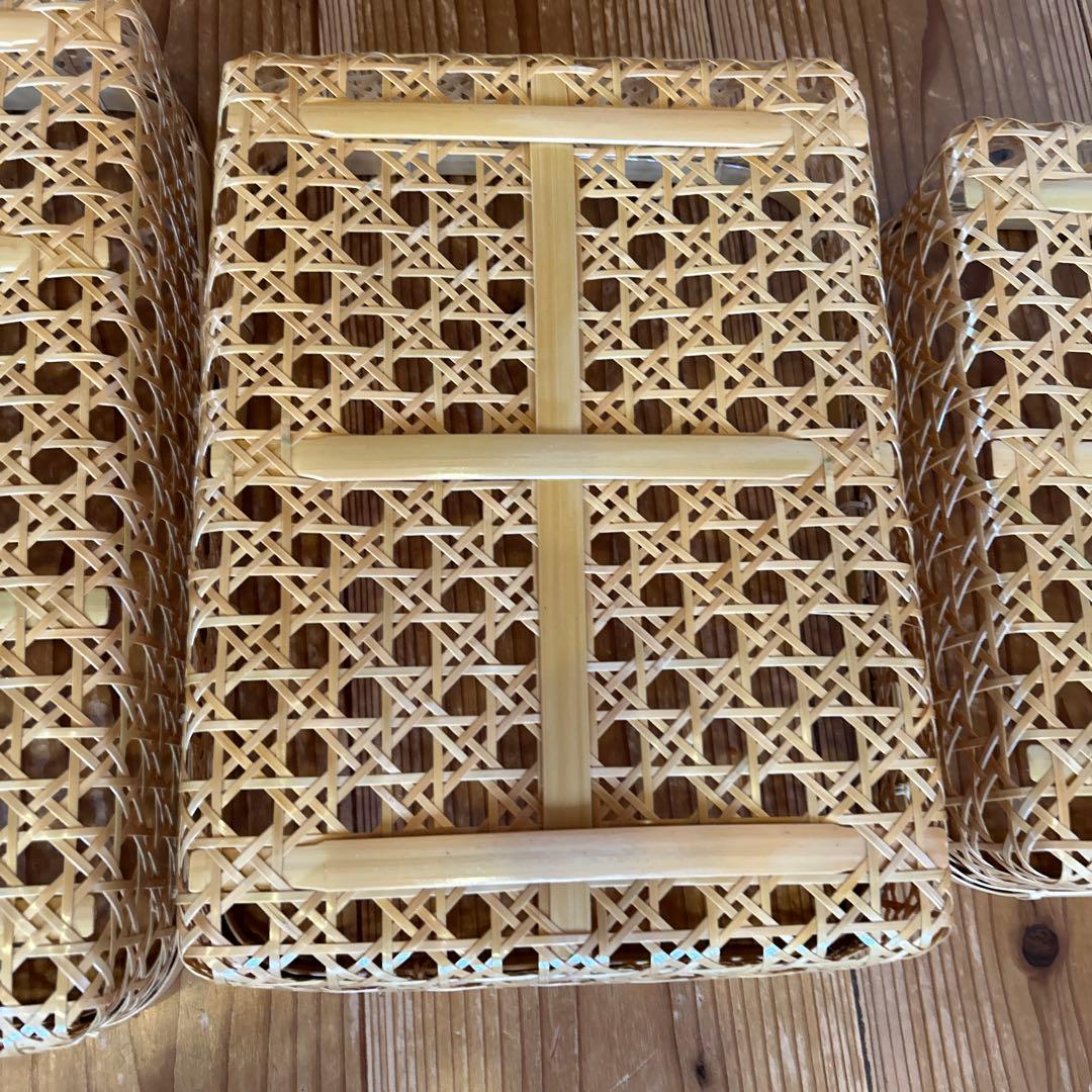 竹細工　カゴ　重なる3点セット