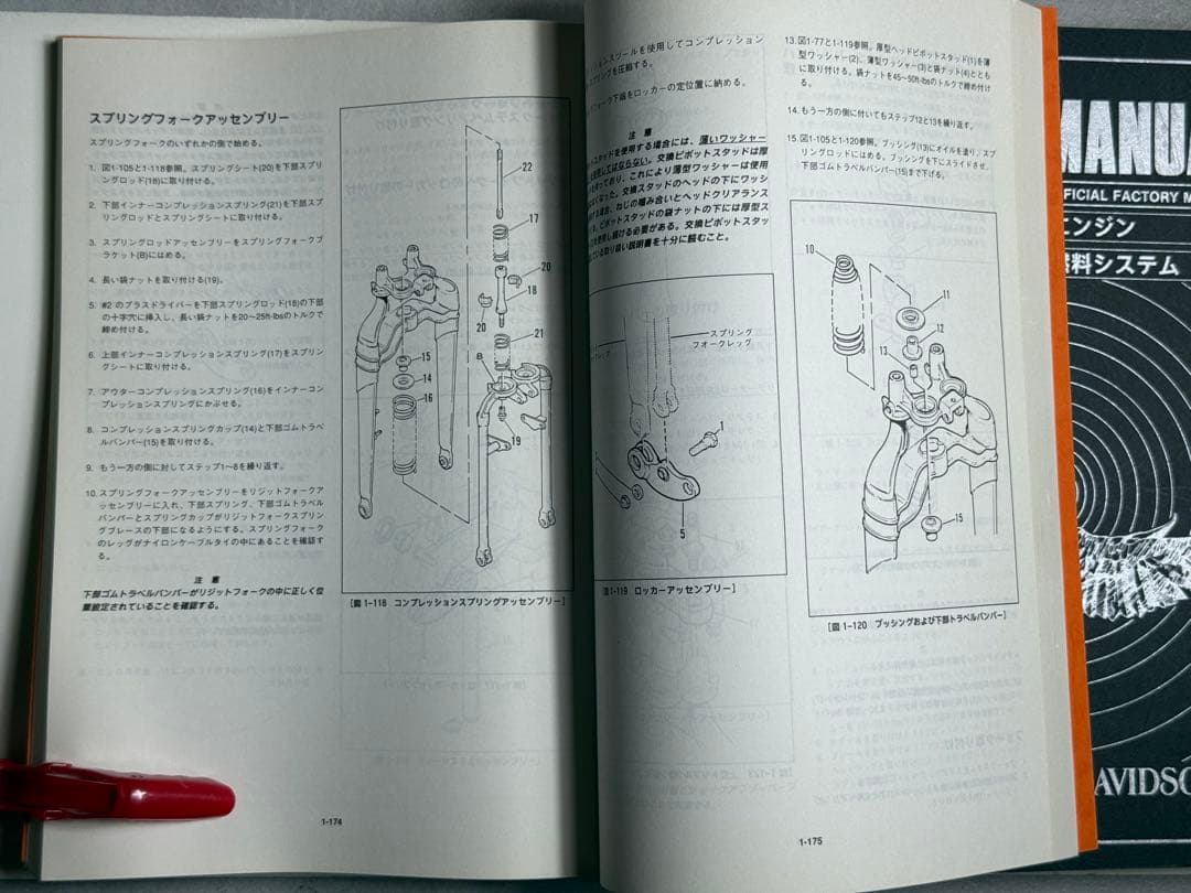 ハーレーダビッドソン　公式サービスマニュアル（日本語版）　当時物