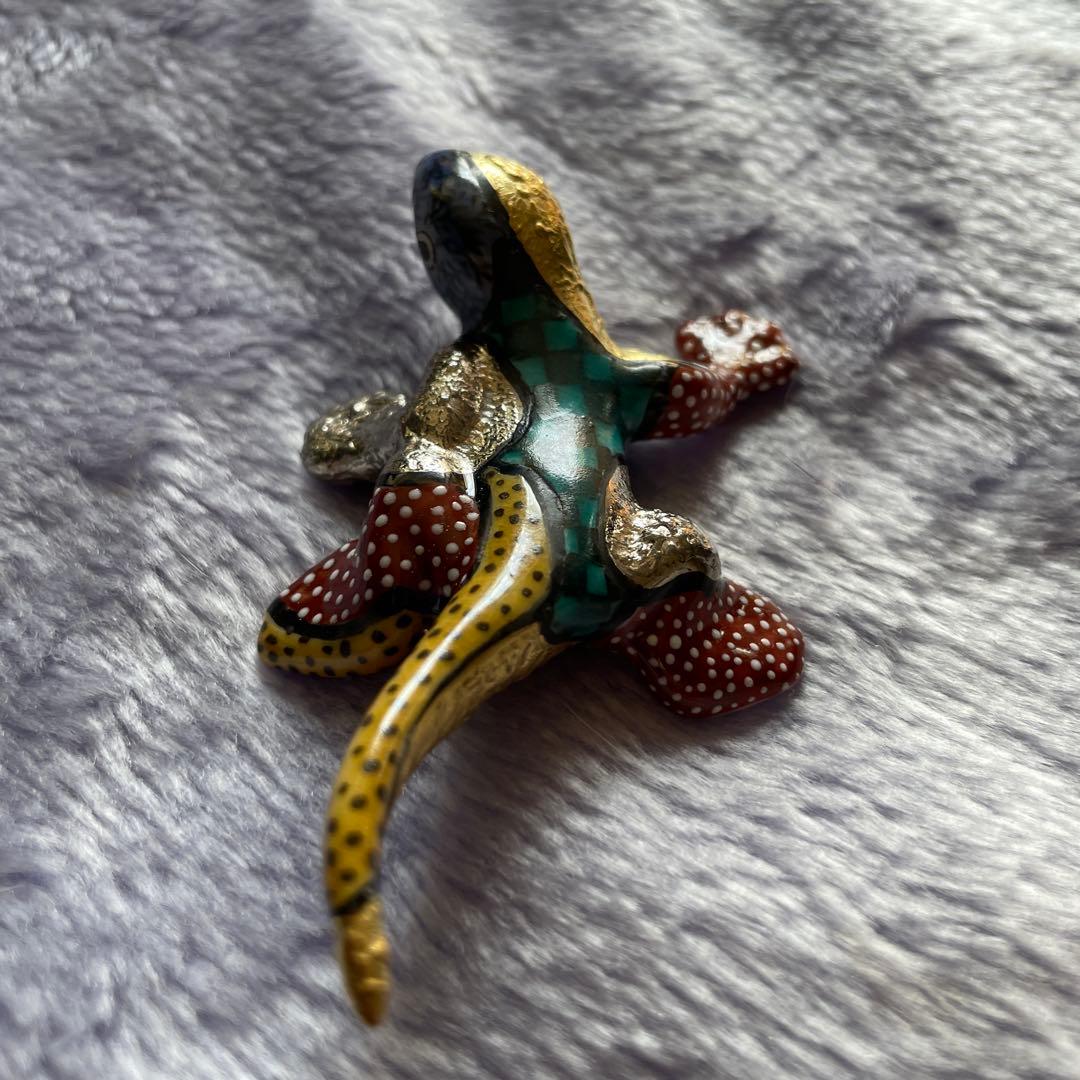 【希少】九谷焼　ヤモリの置物 木箱付き