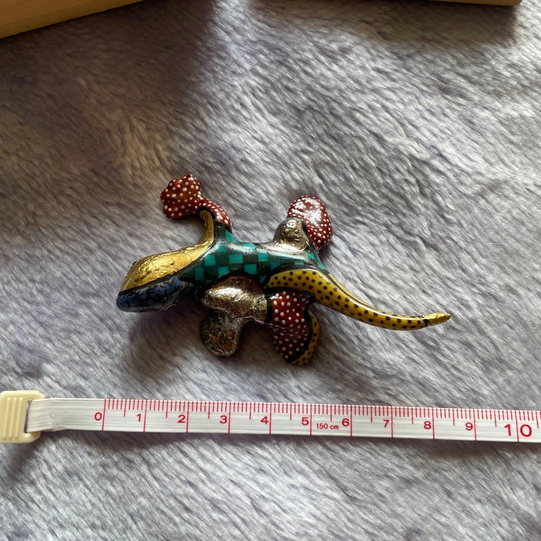 【希少】九谷焼　ヤモリの置物 木箱付き