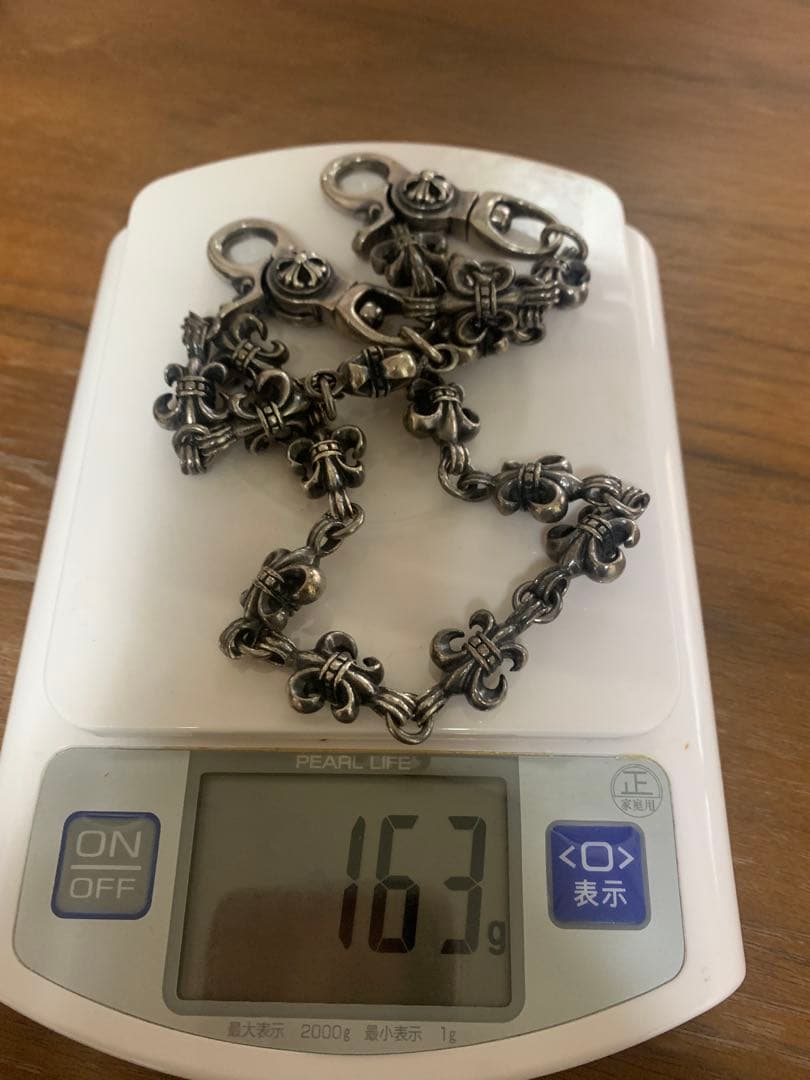 シルバー925 クロスモチーフ ウォレットチェーン