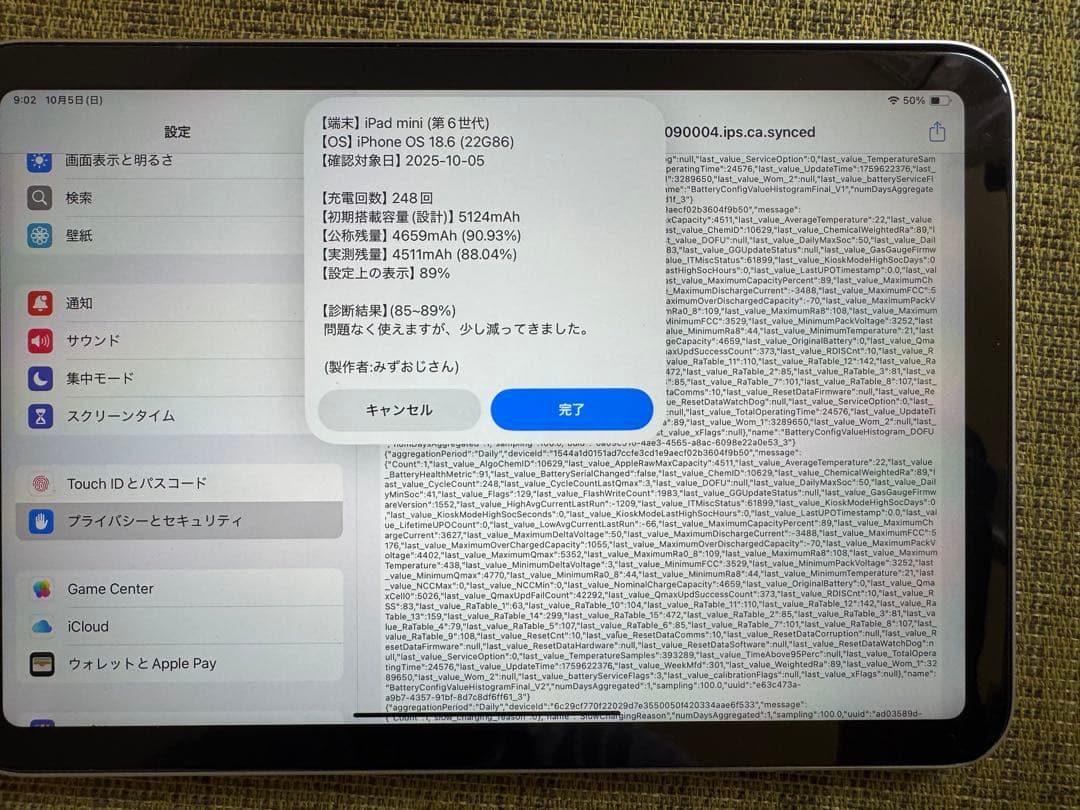 iPad mini 第6世代 WiFiモデル 256GB 美品