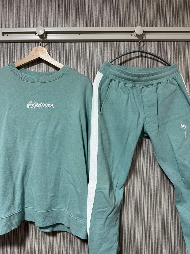 #Resroom ターコイズブルースウェットセットアップ　S