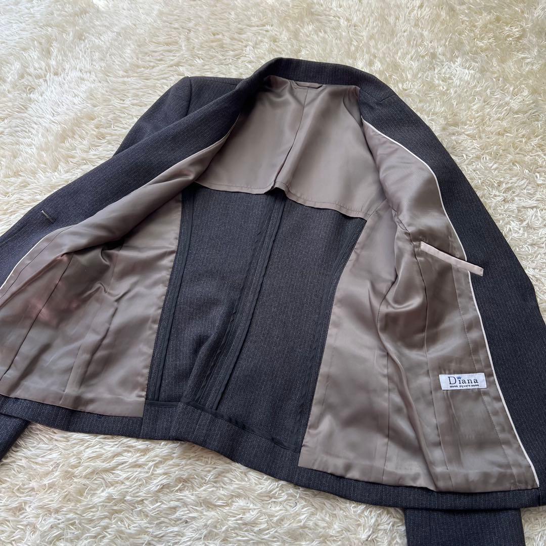 Diana square ダイアナスクエア7号 ストライプ グレー 紺色 セット