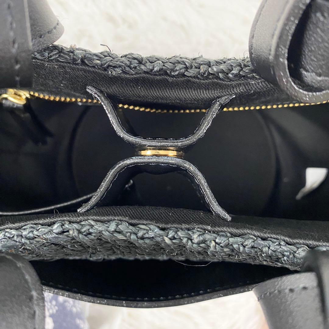 美品　ヴィオラドーロ　MIRO アバカ レザー　2WAY かごバッグ