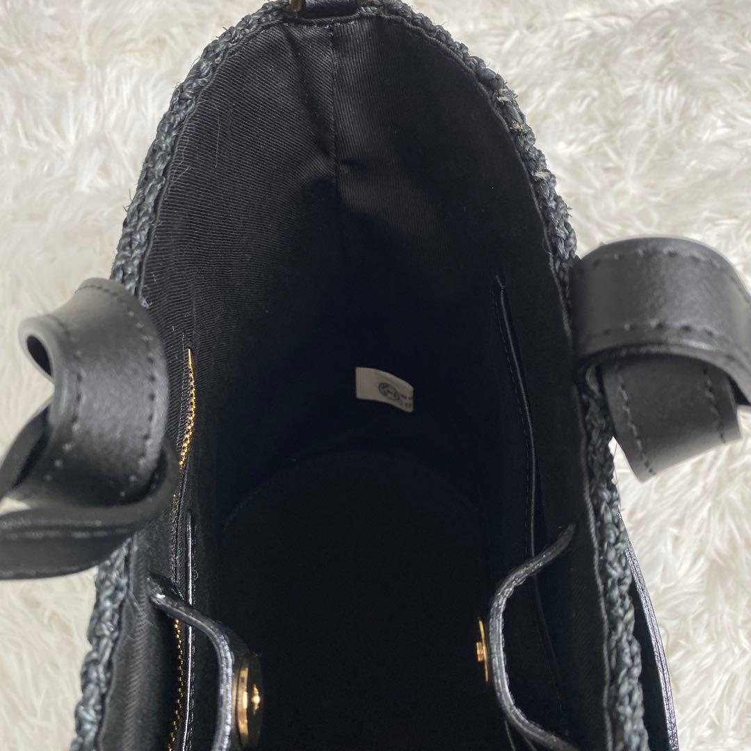 美品　ヴィオラドーロ　MIRO アバカ レザー　2WAY かごバッグ