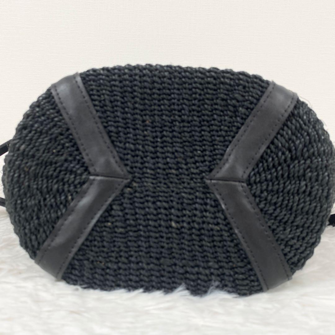 美品　ヴィオラドーロ　MIRO アバカ レザー　2WAY かごバッグ