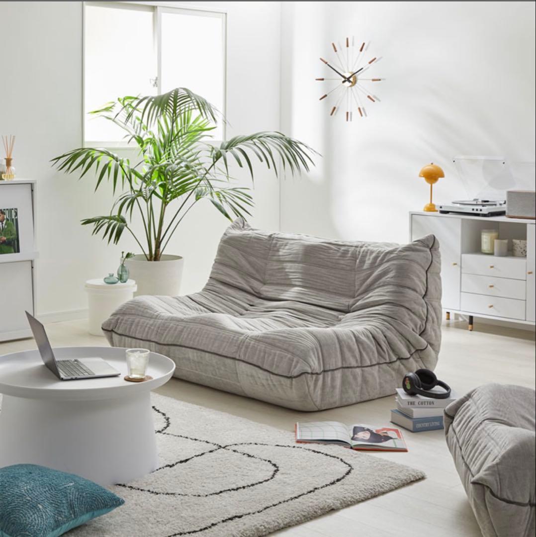 【ほぼ新品】LOWYA ロウヤ 2人掛け ソファ ベージュ たのメル便