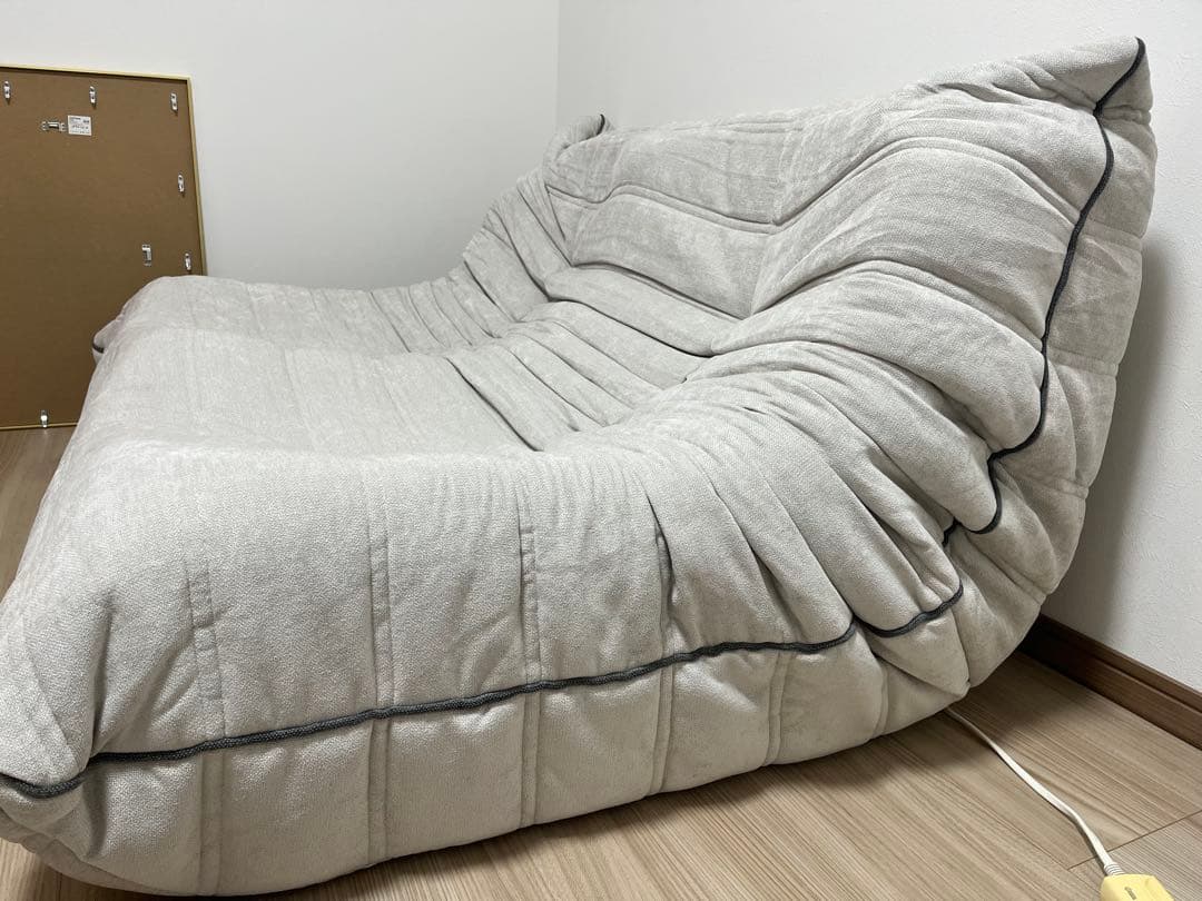 【ほぼ新品】LOWYA ロウヤ 2人掛け ソファ ベージュ たのメル便