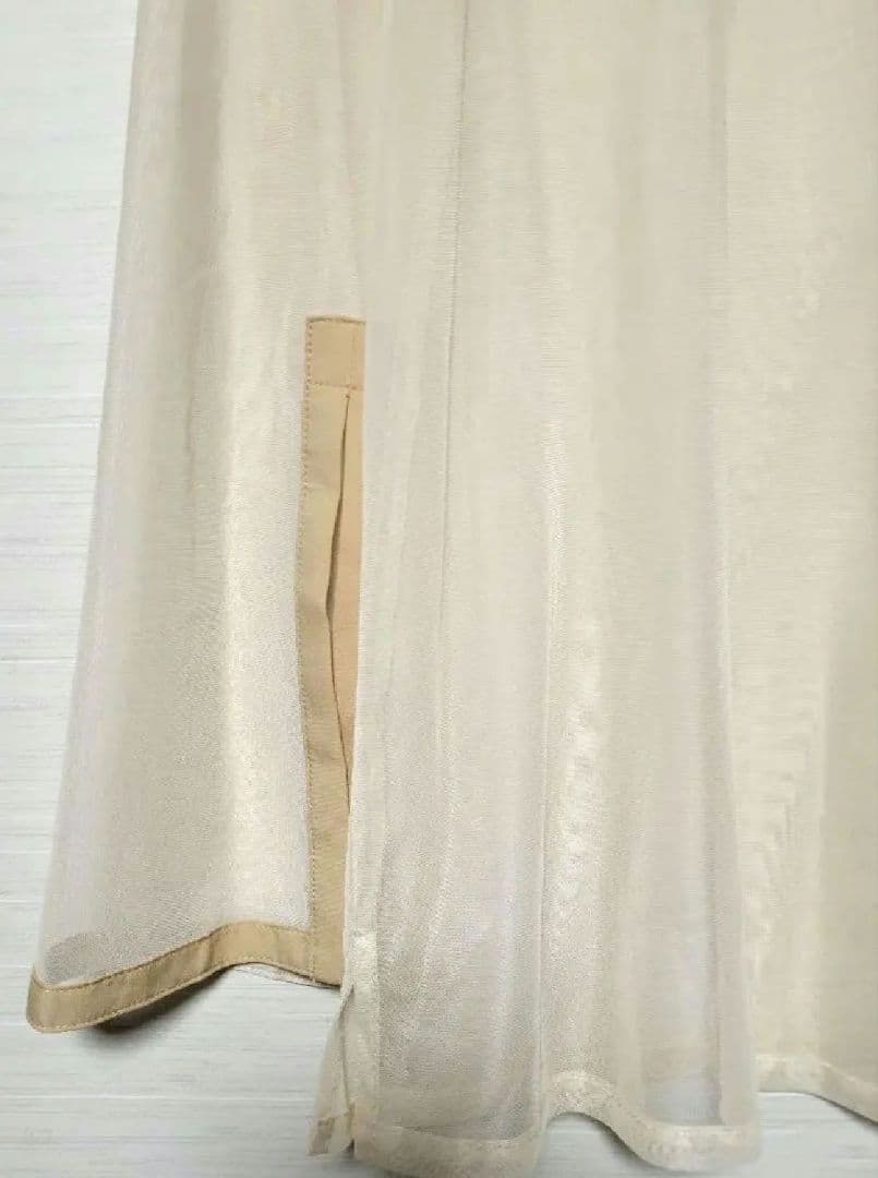 【AIMER 】チュールブラウス付きジャカードIラインパーティードレス　Mサイズ