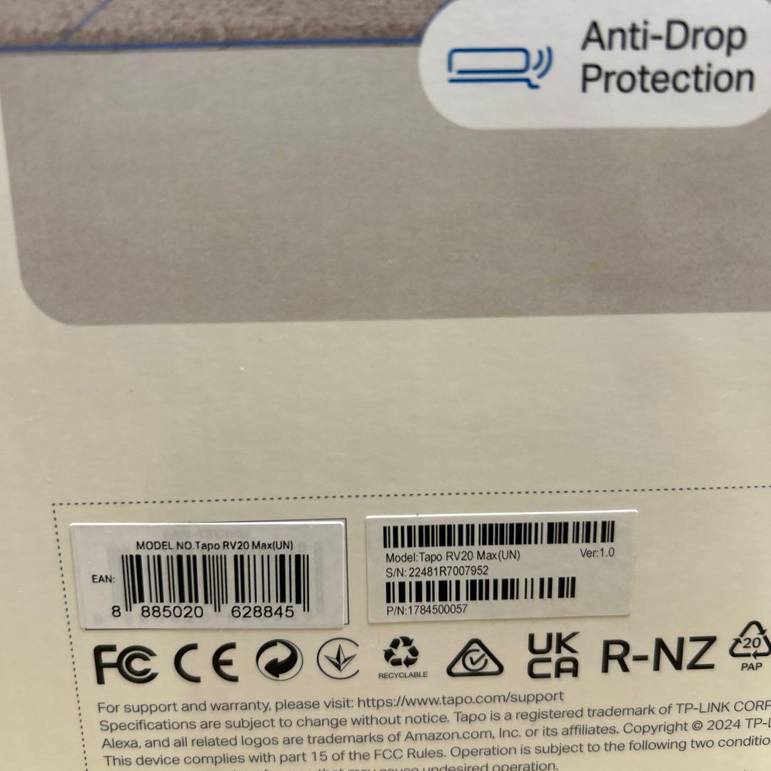 Tapo 薄型ロボット掃除機 TP-Link Tapo RV20 Max