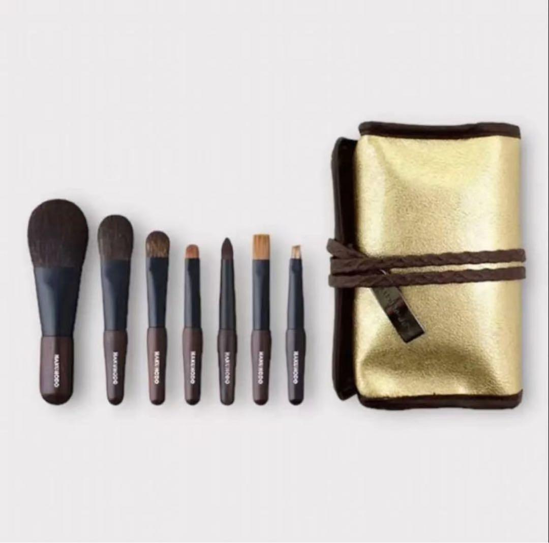 白鳳堂 HAKUHODO 黒檀携帯ミニセット　(7本+ケース付き)