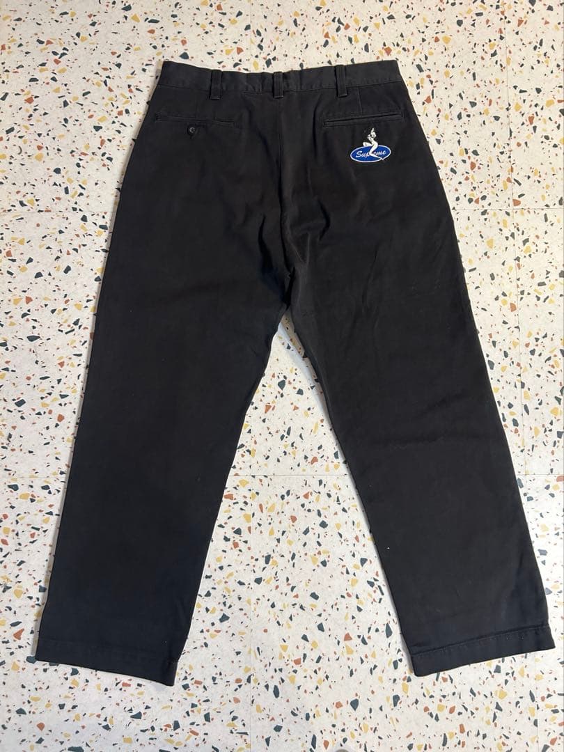 Supreme ブラック チノパン 32