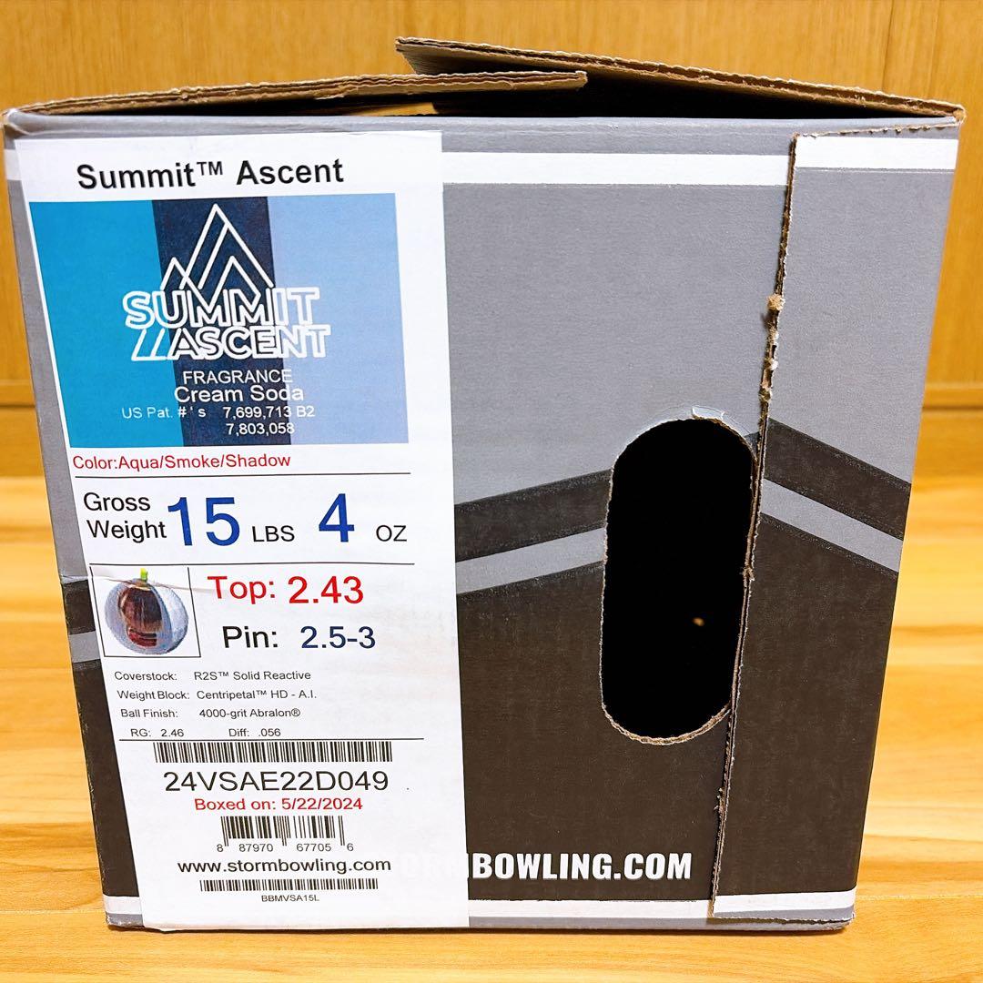【新品/15ポンド4オンス】ストーム サミットアセント ボウリングボール