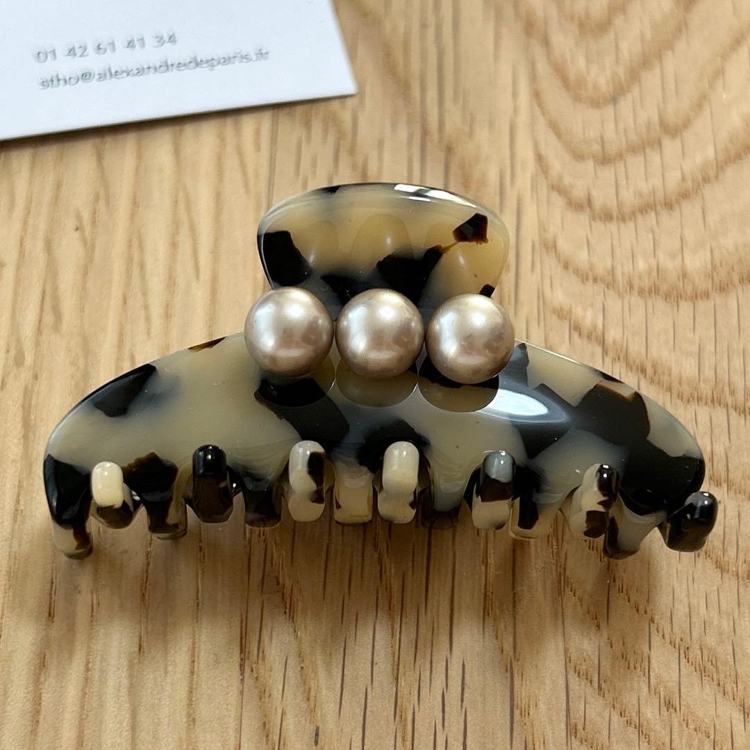 新品未使用　ALEXANDRE DE PARIS　アルビノス　パール　クリップ