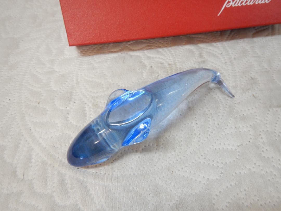 Baccarat 　バカラ　ホエール　クジラ　ガラス彫刻 　約16cm