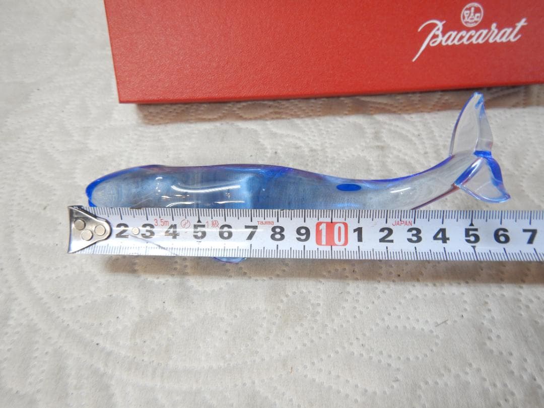 Baccarat 　バカラ　ホエール　クジラ　ガラス彫刻 　約16cm