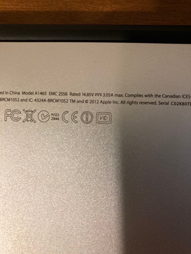 【2012年製】MacBook Air