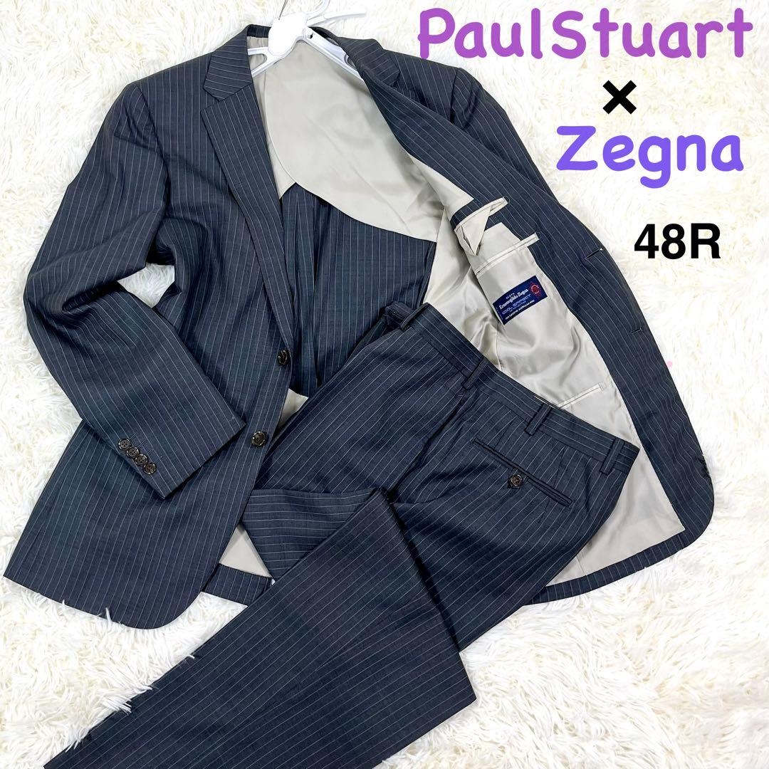 Paul Stuart × Zegna生地 三陽商会 スーツ グレー 48R