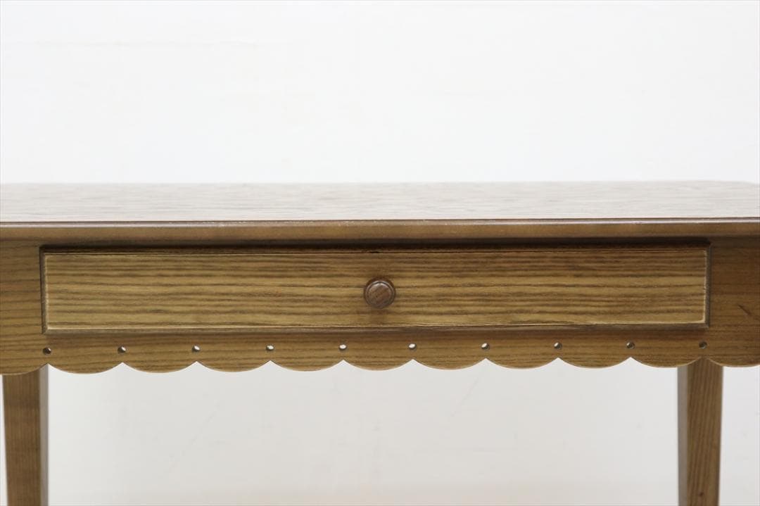 1 パリの雑貨屋 F-21 デスク 平机 机 引出付 天然木 コンソールテーブル