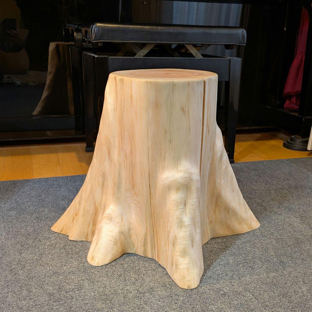 fromjapan6618　檜　切り株　丸太　椅子　スツール 高さ約40㎝