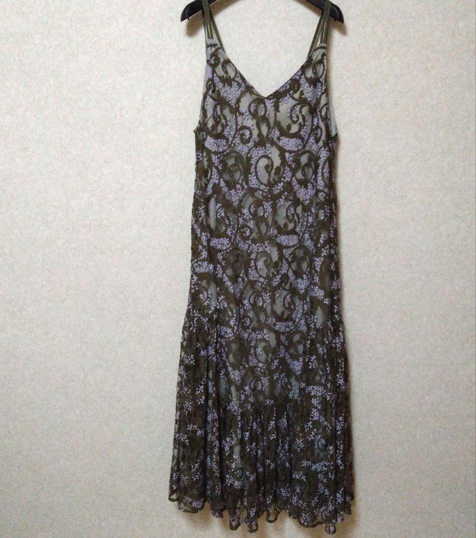 【3/7限定価格】グレースコンチネンタル レースキャミロングワンピース