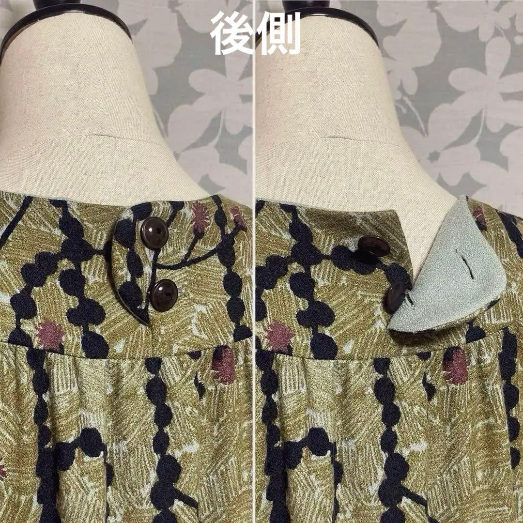 mina perhonen ミナペルホネン ウール100％ 花模様 ワンピース