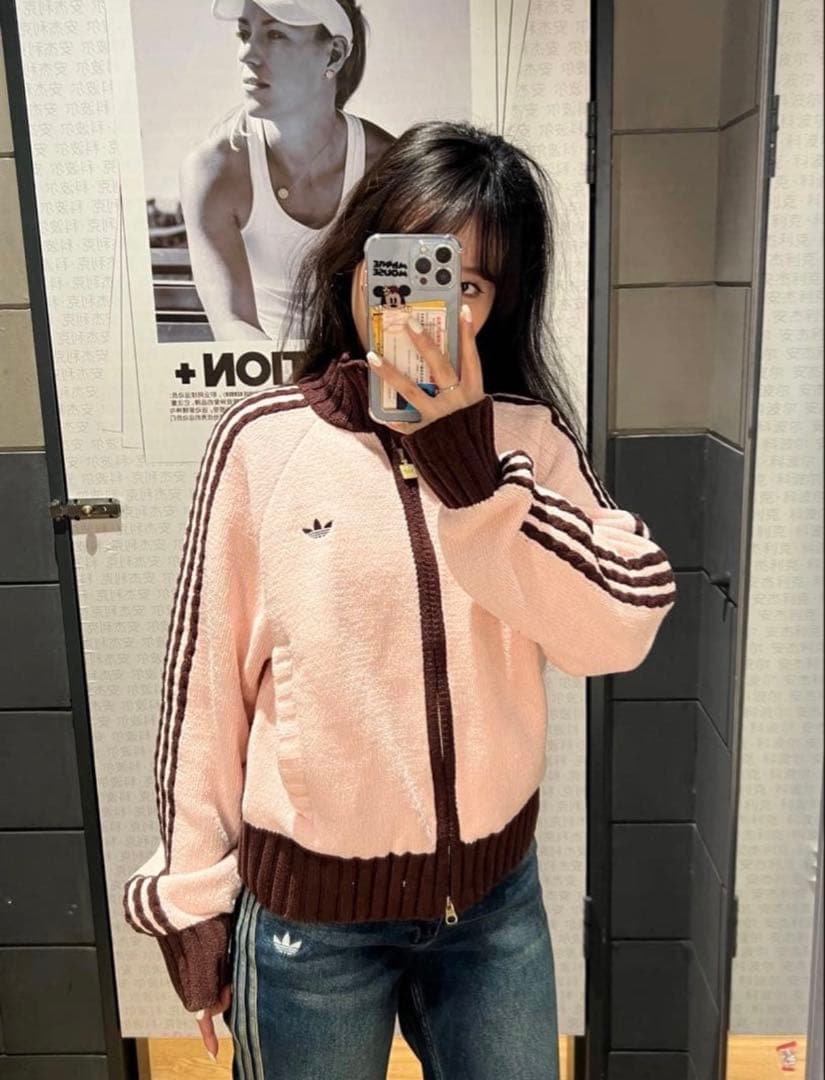 新品L Adidas W ニット トラックトップ ジャケット KV8867