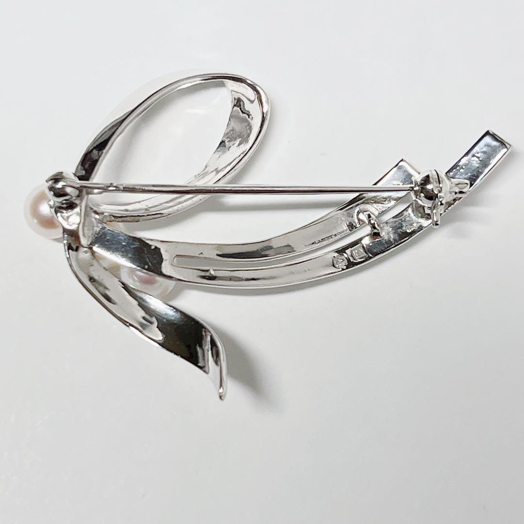 MIKIMOTO ミキモト パール　ブローチ　コサージュ　リボン