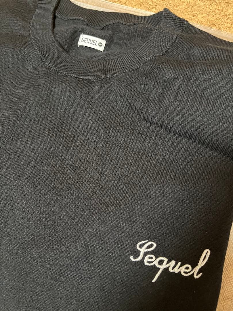 T*N様 sequel 25SS クルーネックニット　ブラックS新品　シークエル