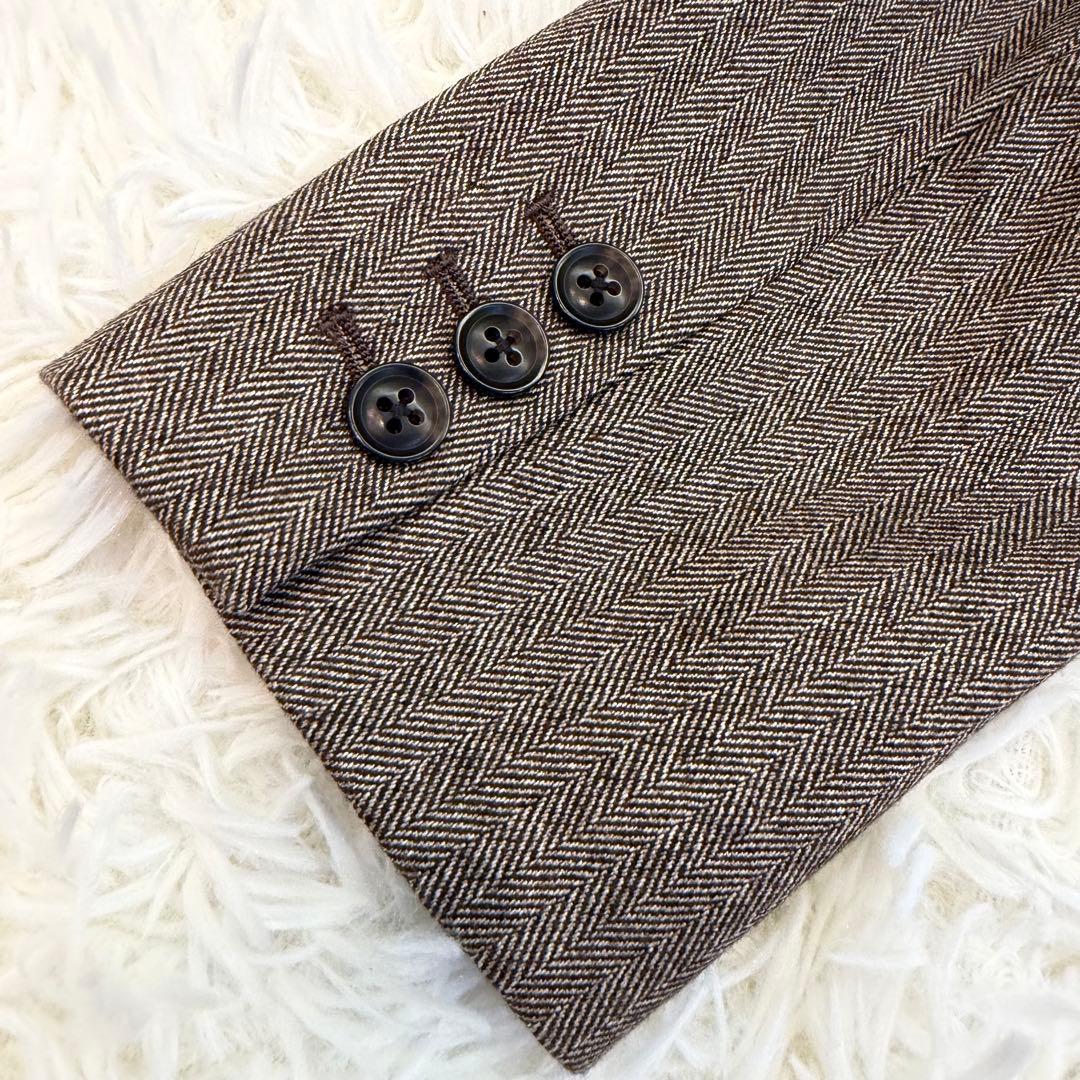 新品✨グリーンレーベルリラクシング ヘリンボーンダブルテーラードジャケット