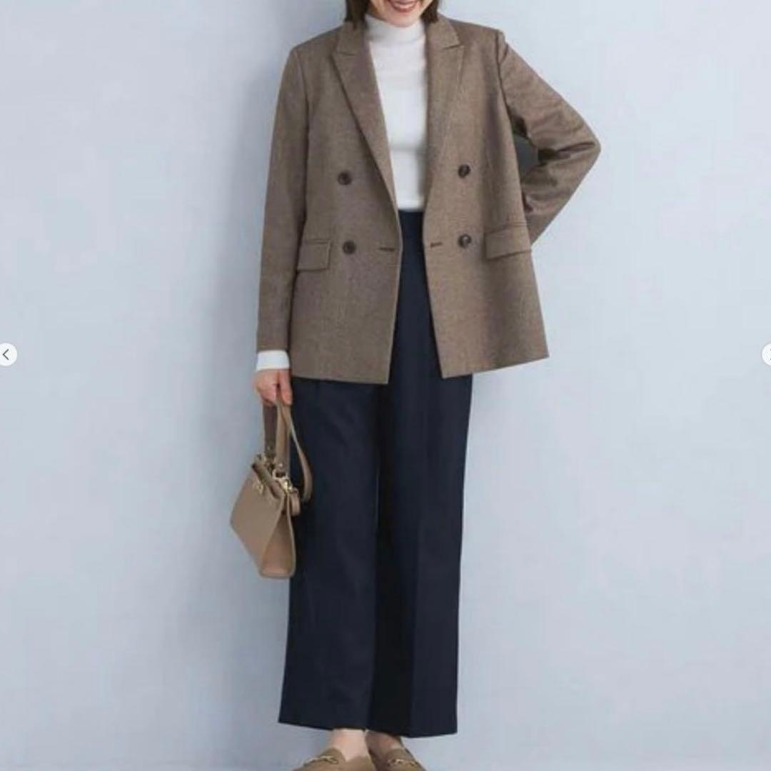 新品✨グリーンレーベルリラクシング ヘリンボーンダブルテーラードジャケット