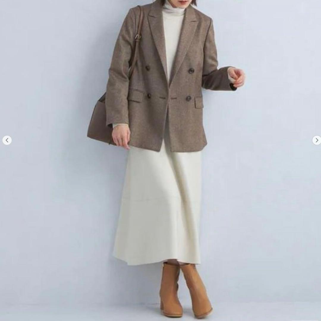 新品✨グリーンレーベルリラクシング ヘリンボーンダブルテーラードジャケット