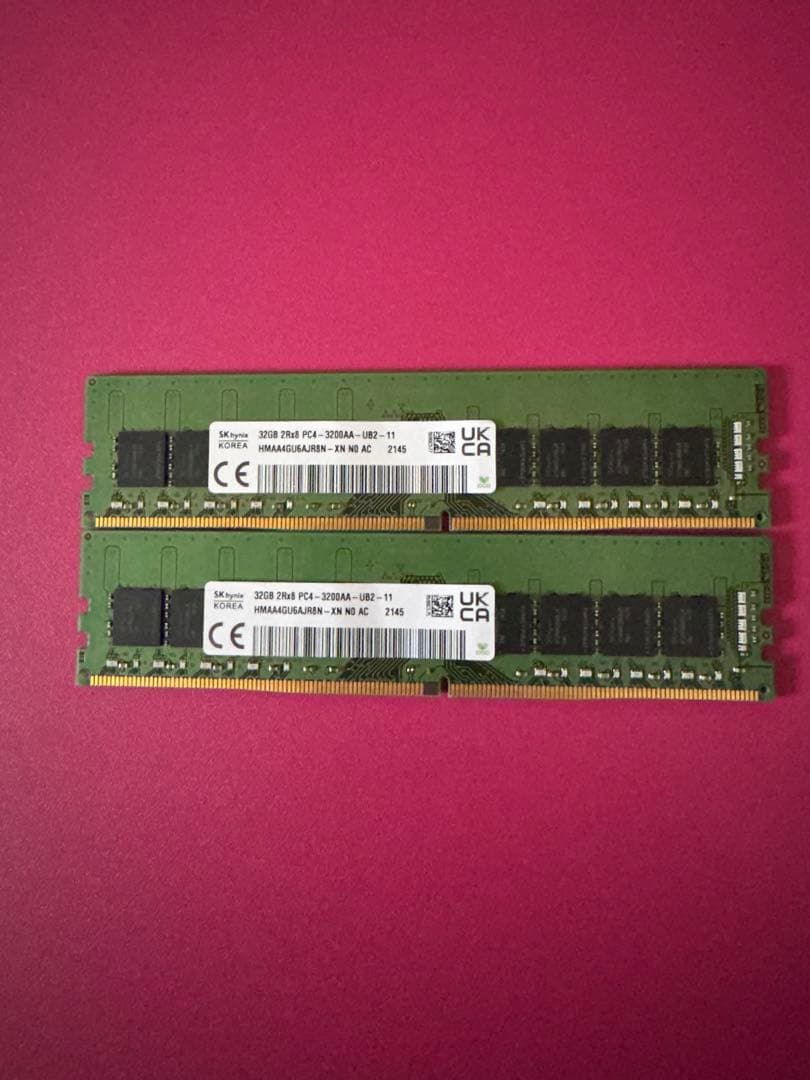 DDR4 3200MHz メモリー 64GB (2x32GB)