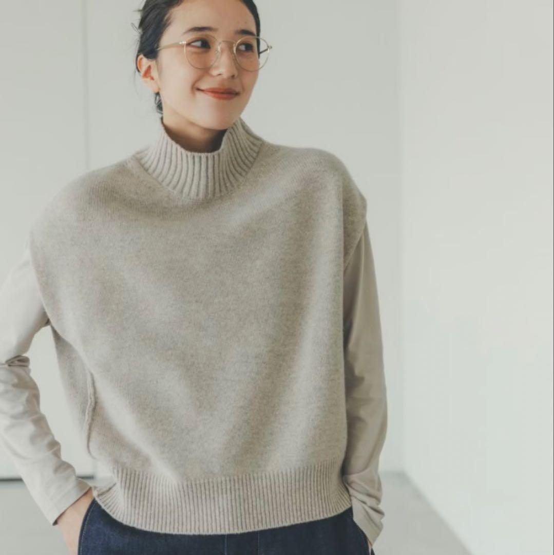 【新品・未使用】北欧暮らしの道具店　「あったかウールのニットベスト」