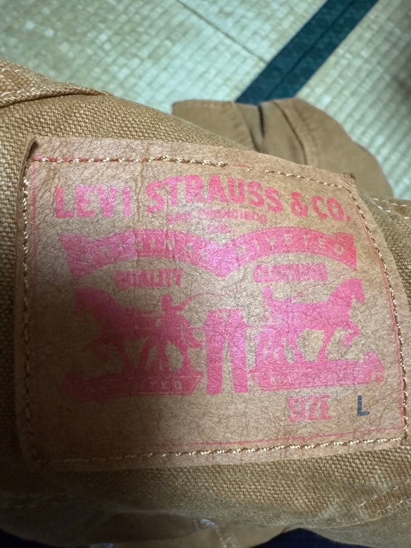 リーバイス　ブラウン コットン オーバーオール