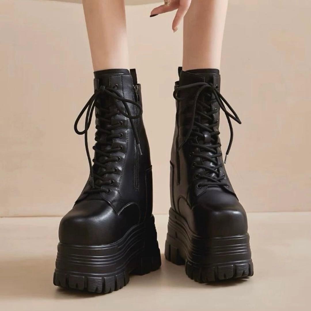 【激安お得】22センチアップ シークレットブーツ 黒 23.5センチ