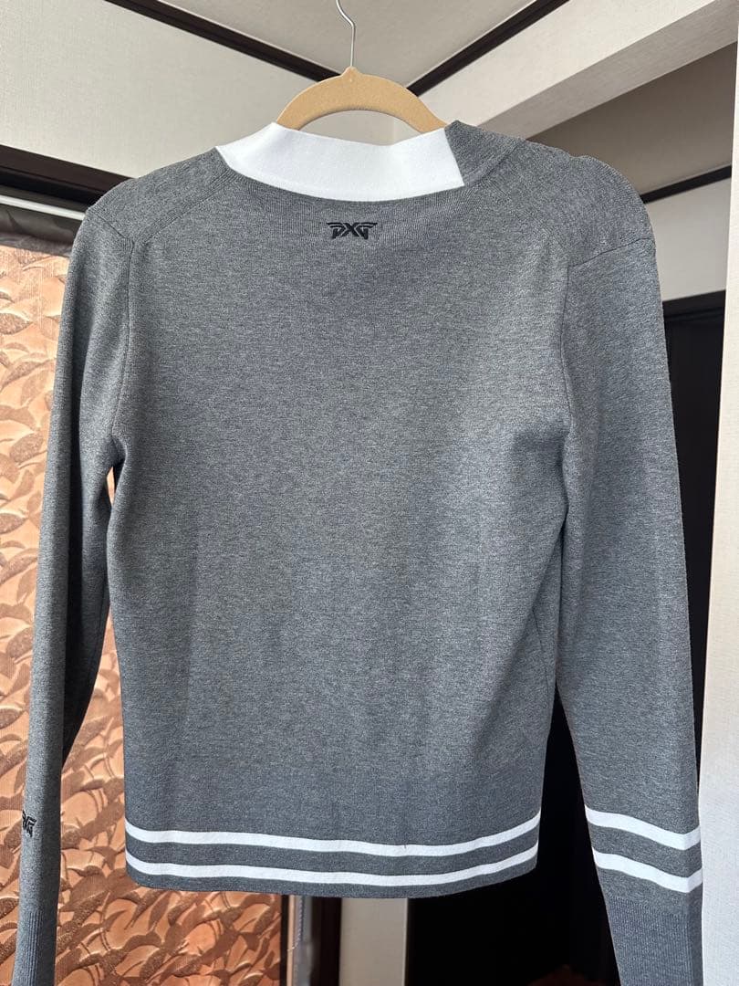 【新品未使用】PXG グレー ダブルボタンカーディガン