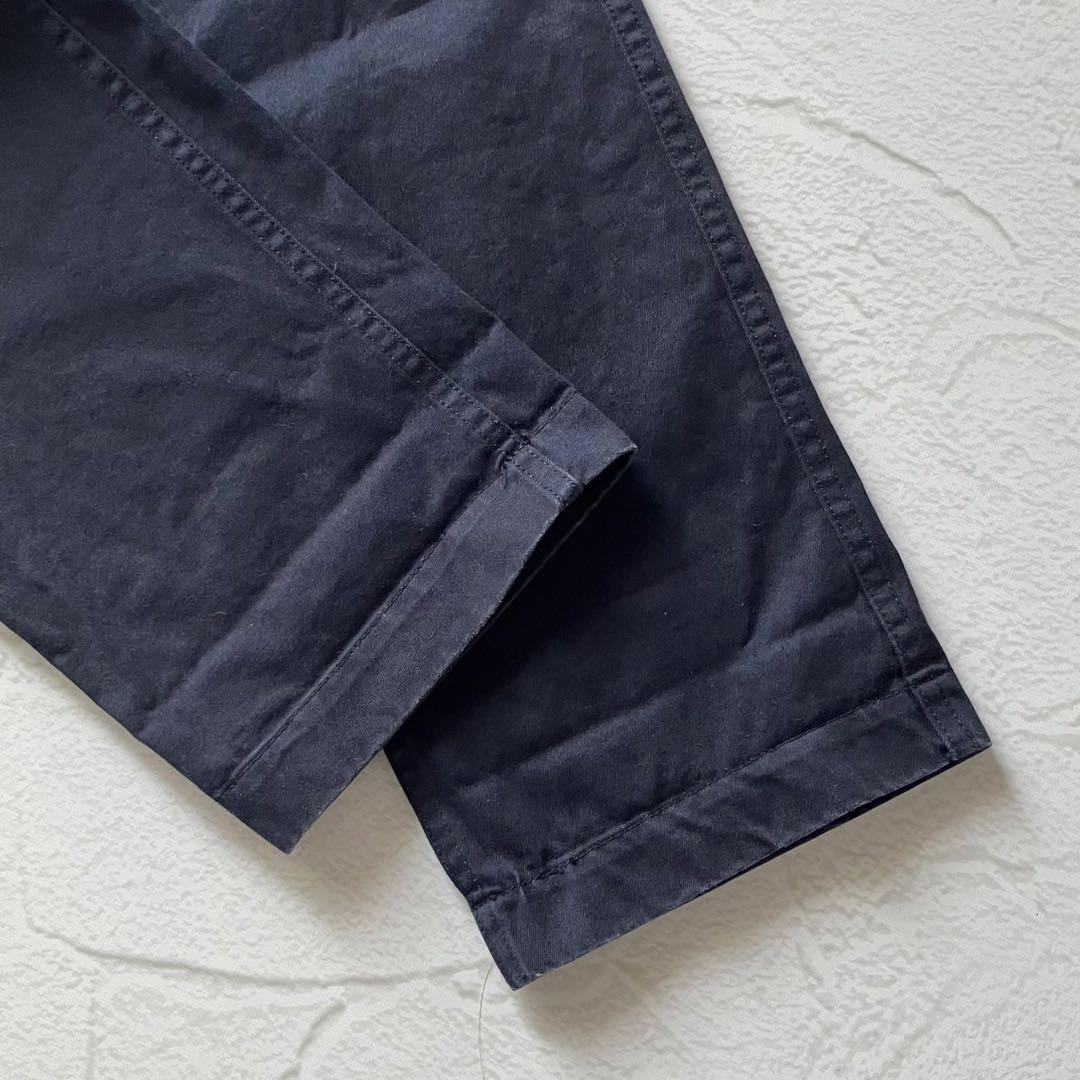 ナイジェルケーボン 日本製 チノパン ネイビー コットン パンツ 32インチ