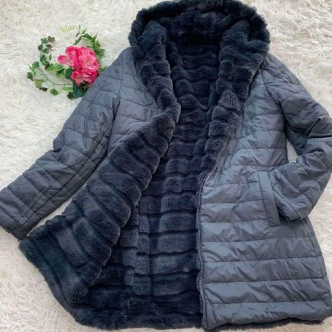 【XL】KATE LALTRAMODA ボアコート リバーシブル 大きいサイズ