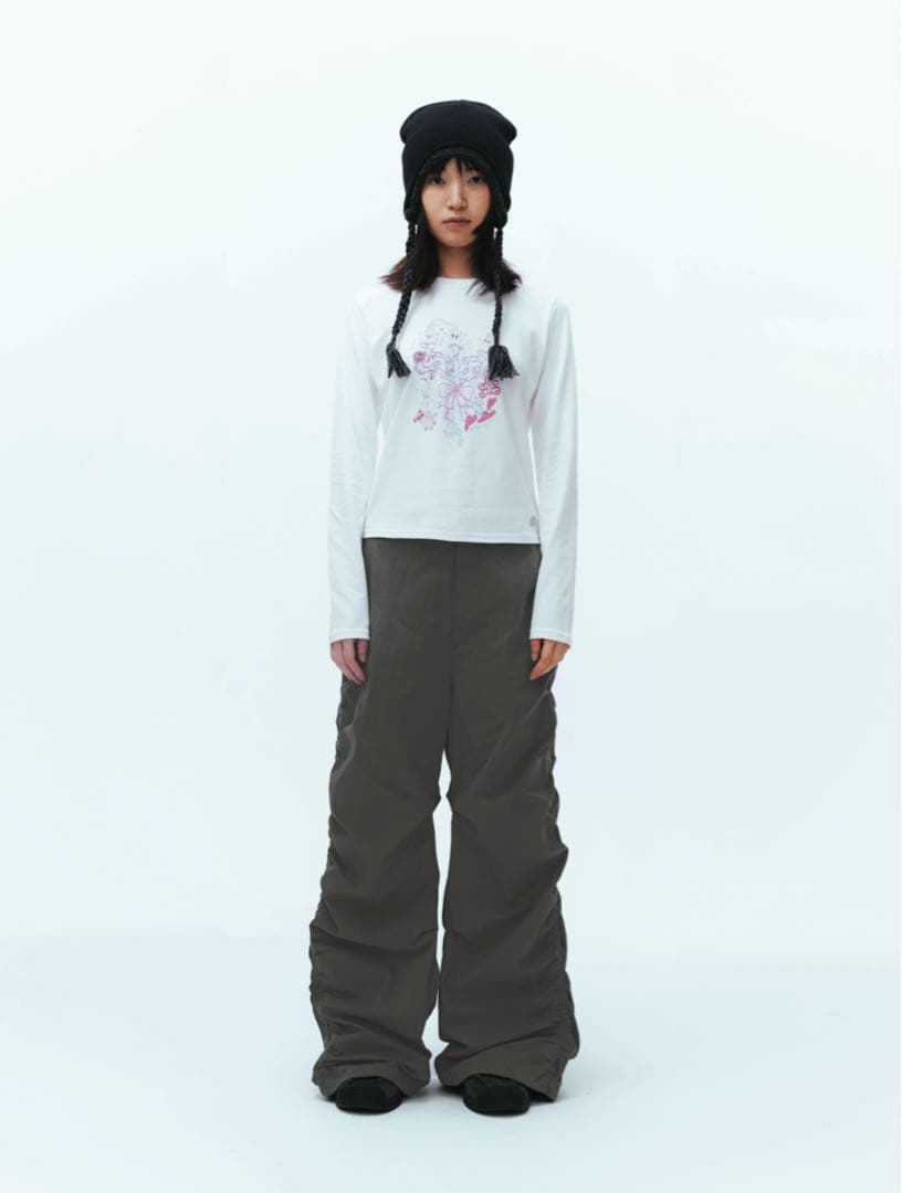パンツ coyseio puckering pants gray