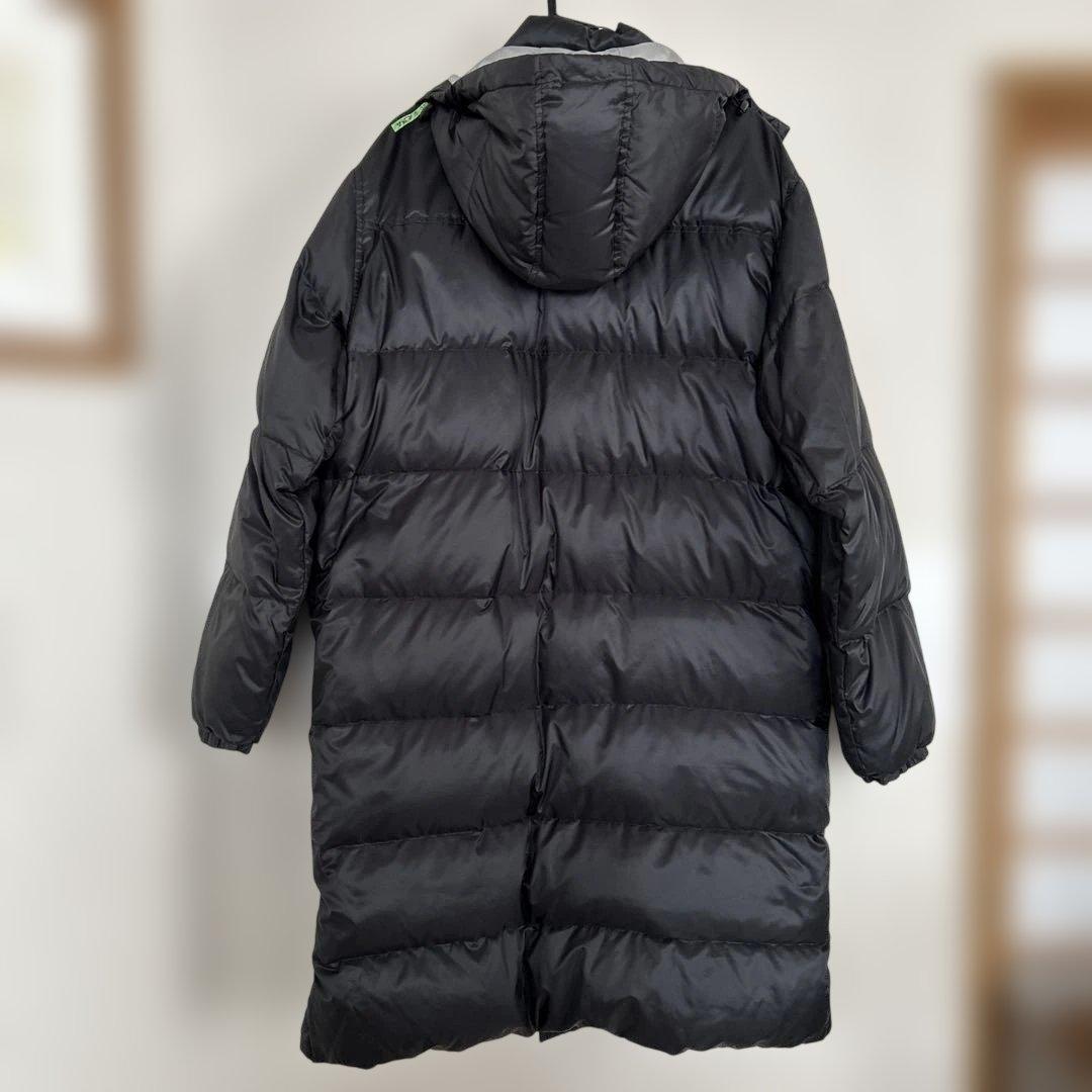 NIKE ダウンコート XL 黒 ロング丈 ダウン取り外しフード付き