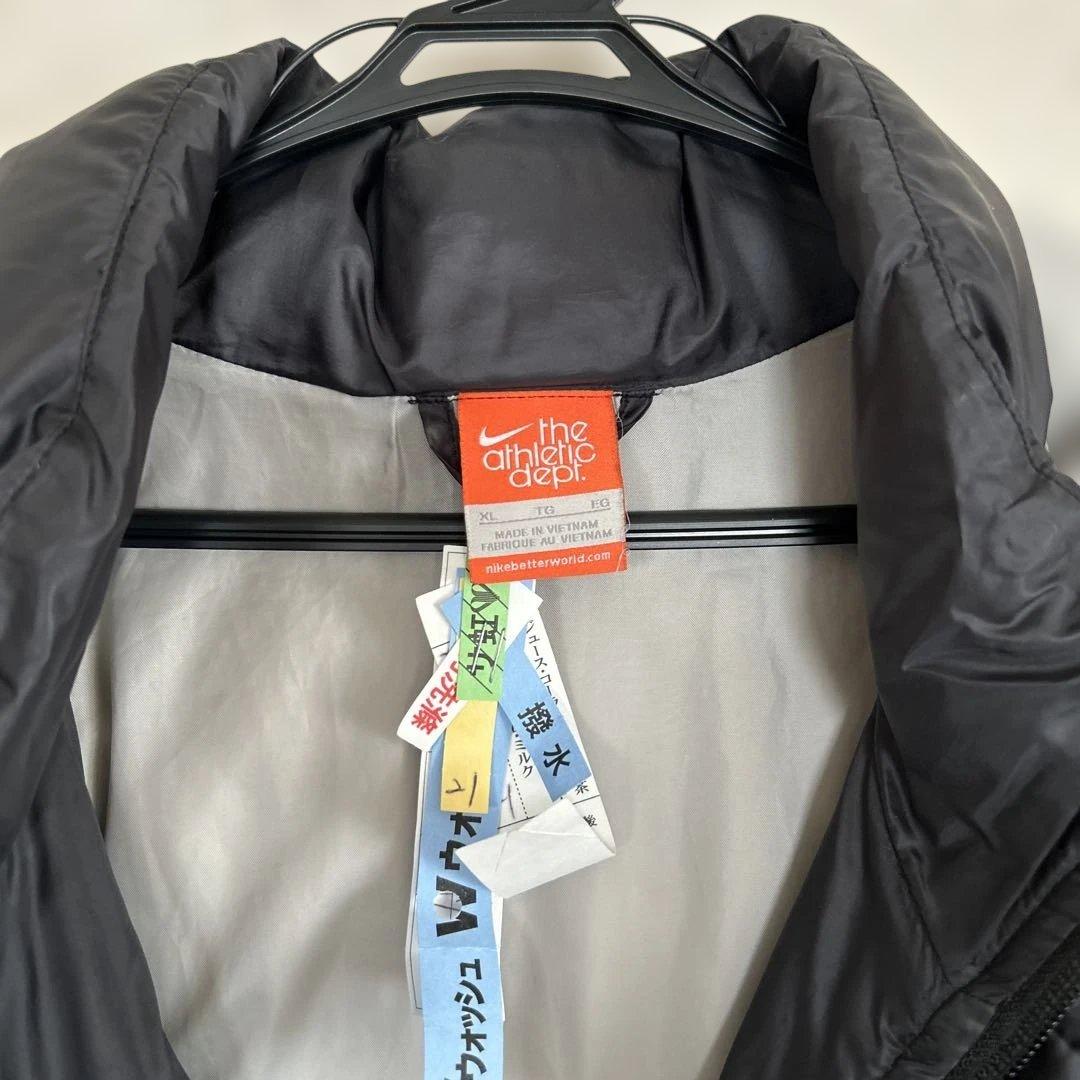 NIKE ダウンコート XL 黒 ロング丈 ダウン取り外しフード付き