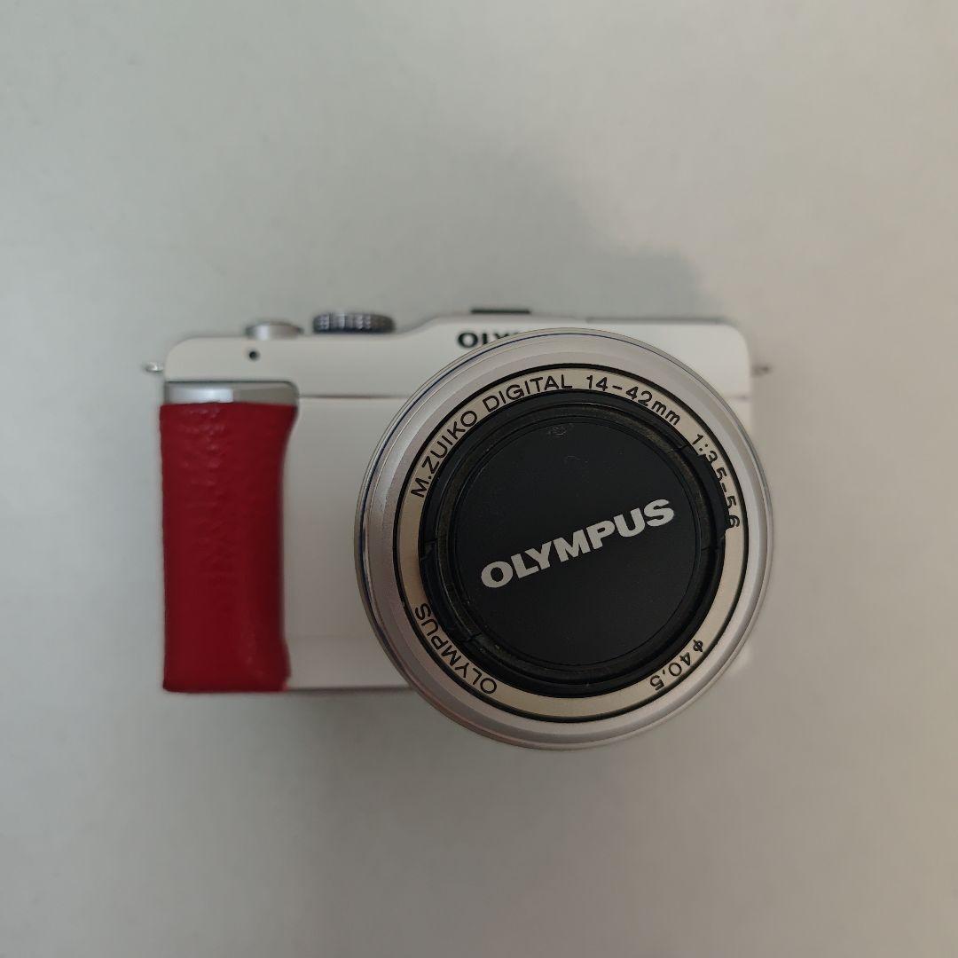 OLYMPUS PEN E-PL1 ホワイト 希少レッドグリップ レンズキット